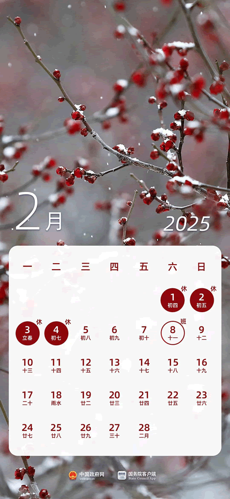 2025年2月节日放假安排查询 - 2025年2月节假日放假安排日历